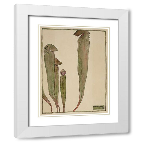 Pitcher Plant White Modern Wood Framed Art Print with Double Matting by Overbeck, Hannah Borger