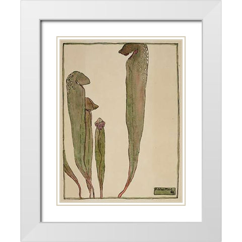 Pitcher Plant White Modern Wood Framed Art Print with Double Matting by Overbeck, Hannah Borger
