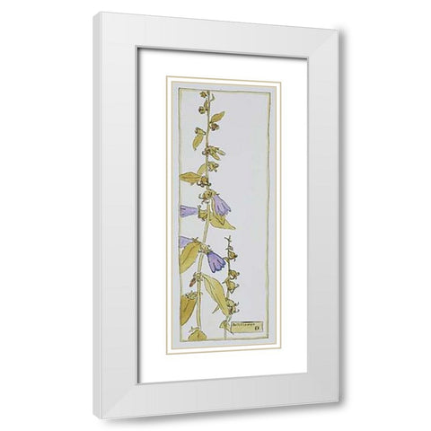 Bell Flower White Modern Wood Framed Art Print with Double Matting by Overbeck, Hannah Borger