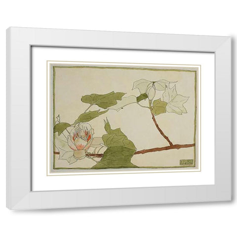 Tulip Tree White Modern Wood Framed Art Print with Double Matting by Overbeck, Hannah Borger