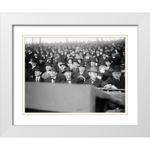 Baseball Spectators, between 1915-17 White Modern Wood Framed Art Print with Double Matting by Harris and Ewing Collection