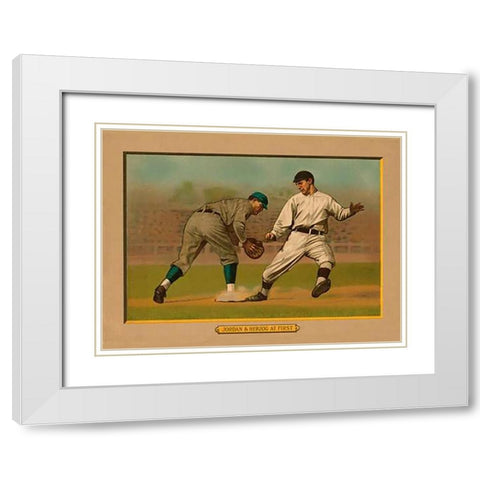 Jordan and Herzog at First White Modern Wood Framed Art Print with Double Matting by American Tobacco Company