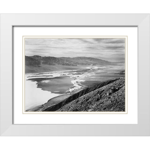 Death Valley National Monument, California - National Parks and Monuments, 1941 White Modern Wood Framed Art Print with Double Matting by Adams, Ansel