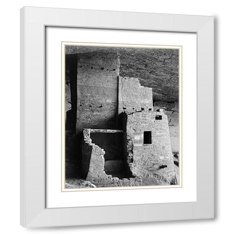 Close-up, Cliff Palace, Mesa Verde National Park, Colorado, 1941 White Modern Wood Framed Art Print with Double Matting by Adams, Ansel