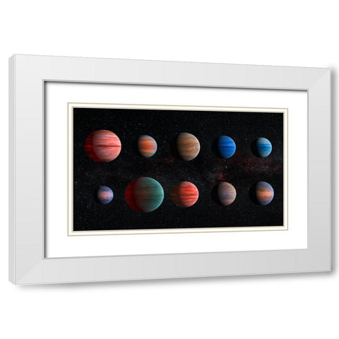 Artist Impression of Hot Jupiter Exoplanets - Unannotated White Modern Wood Framed Art Print with Double Matting by NASA, ESA,