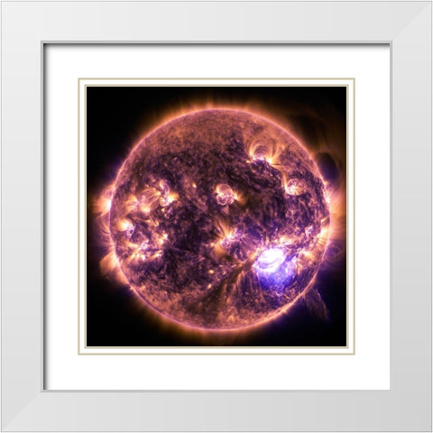 Solar Dynamics Observatory - December 19, 2014 White Modern Wood Framed Art Print with Double Matting by NASA SDO,