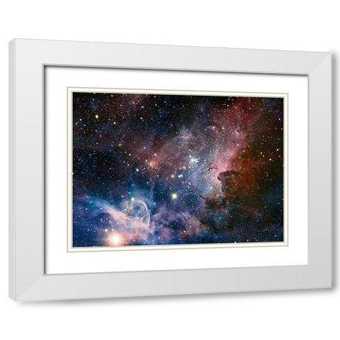 Carina Nebula Infrared from HAWK-I White Modern Wood Framed Art Print with Double Matting by Preibisch, T.