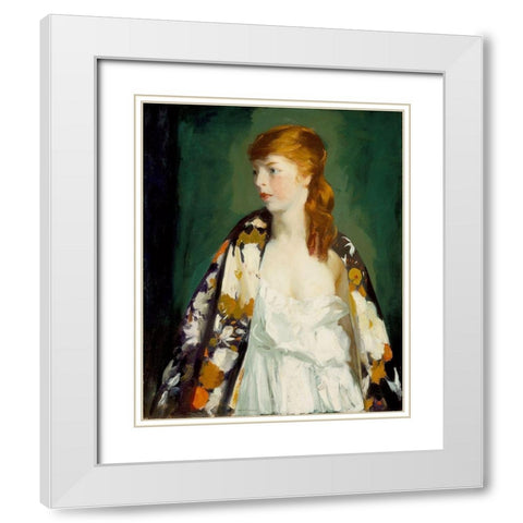 Edna White Modern Wood Framed Art Print with Double Matting by Henri, Robert