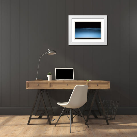 Noctilucent Clouds Over Earth White Modern Wood Framed Art Print with Double Matting by Williams, Jeff