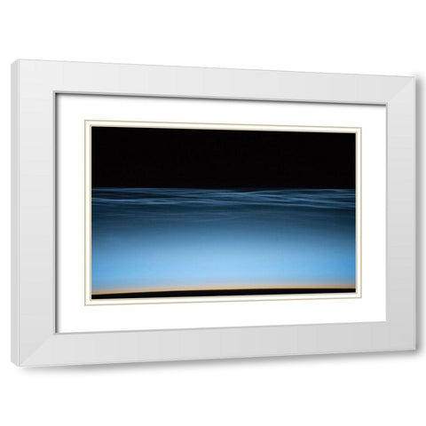 Noctilucent Clouds Over Earth White Modern Wood Framed Art Print with Double Matting by Williams, Jeff