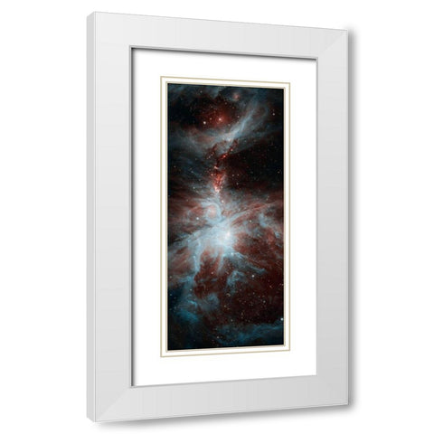 Orion Dreamy Stars White Modern Wood Framed Art Print with Double Matting by Spitzer Space Telescope,