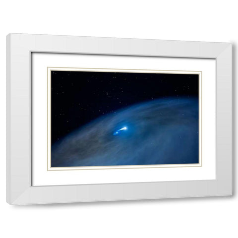 Star NaSt1 - Nicknamed Nasty 1 White Modern Wood Framed Art Print with Double Matting by Hubble Space Telescope