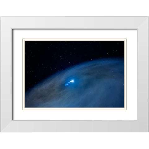 Star NaSt1 - Nicknamed Nasty 1 White Modern Wood Framed Art Print with Double Matting by Hubble Space Telescope