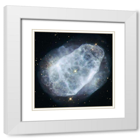 NGC 6153 - A Nitrogen-Rich Nebula White Modern Wood Framed Art Print with Double Matting by Hubble Space Telescope