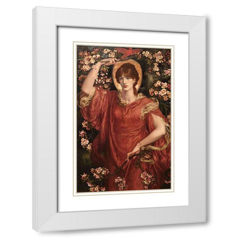 A Vision of Fiammetta, 1878 White Modern Wood Framed Art Print with Double Matting by Rossetti, Dante Gabriel