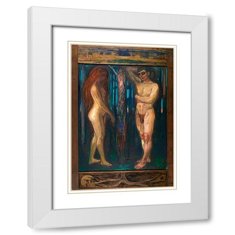 Metabolism, 1898-1899 White Modern Wood Framed Art Print with Double Matting by Munch, Edvard