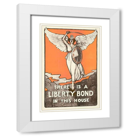 There is a Liberty Bond in this House White Modern Wood Framed Art Print with Double Matting by Class, Maryland Institute, Commercial Art