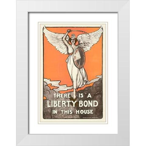There is a Liberty Bond in this House White Modern Wood Framed Art Print with Double Matting by Class, Maryland Institute, Commercial Art