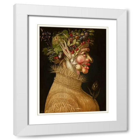 Summer White Modern Wood Framed Art Print with Double Matting by Arcimboldo, Giuseppe