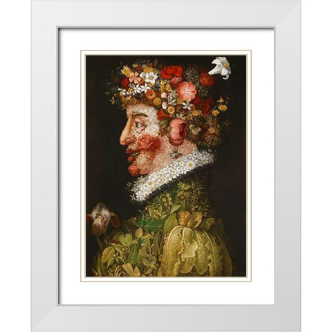 Spring White Modern Wood Framed Art Print with Double Matting by Arcimboldo, Giuseppe