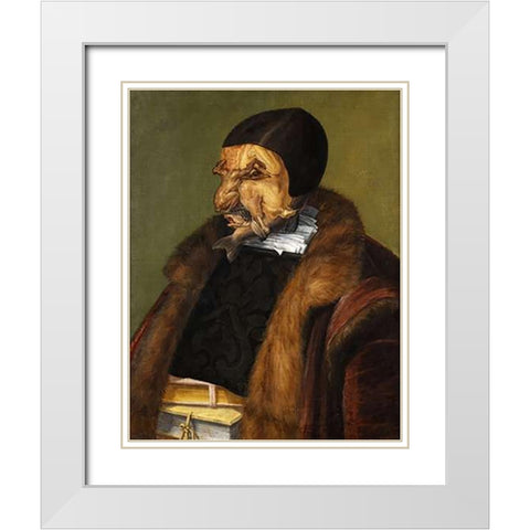 The Lawyer White Modern Wood Framed Art Print with Double Matting by Arcimboldo, Giuseppe
