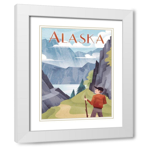 Alaska White Modern Wood Framed Art Print with Double Matting by Wickstrom, Martin