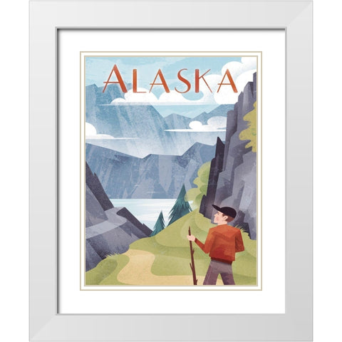 Alaska White Modern Wood Framed Art Print with Double Matting by Wickstrom, Martin