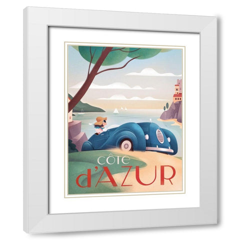 Cote dAzur White Modern Wood Framed Art Print with Double Matting by Wickstrom, Martin