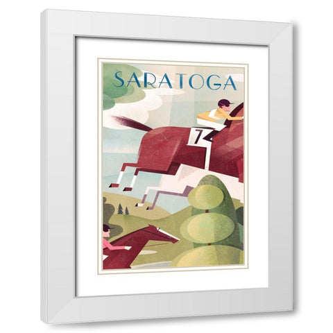 Saratoga White Modern Wood Framed Art Print with Double Matting by Wickstrom, Martin
