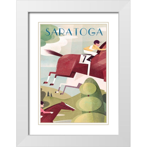 Saratoga White Modern Wood Framed Art Print with Double Matting by Wickstrom, Martin