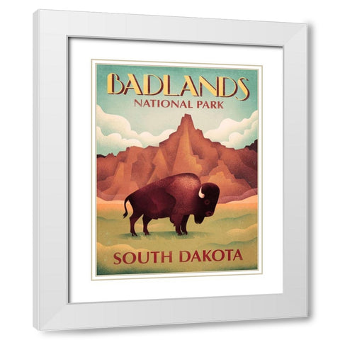 Wyoming White Modern Wood Framed Art Print with Double Matting by Wickstrom, Martin