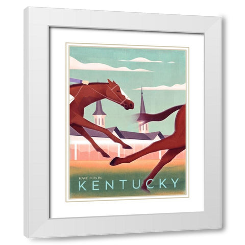 Kentucky - Race White Modern Wood Framed Art Print with Double Matting by Wickstrom, Martin