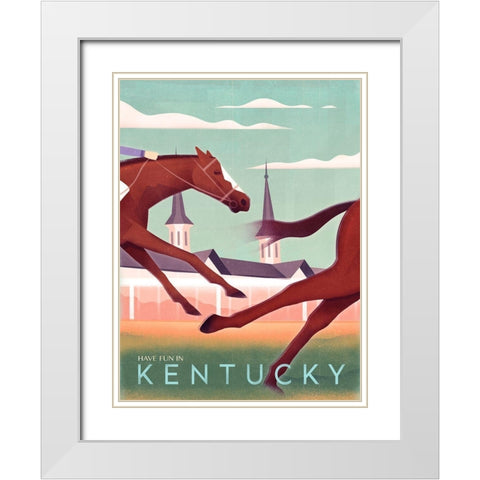 Kentucky - Race White Modern Wood Framed Art Print with Double Matting by Wickstrom, Martin