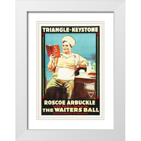 Arbuckle White Modern Wood Framed Art Print with Double Matting by Hollywood Photo Archive