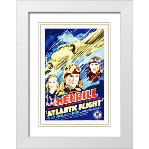 Atlantic Flight White Modern Wood Framed Art Print with Double Matting by Hollywood Photo Archive
