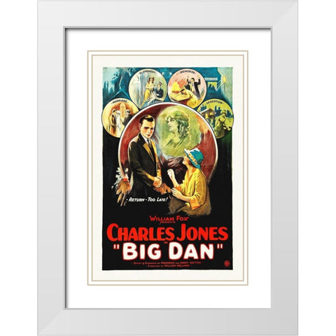 Big Dan 2, 1923 White Modern Wood Framed Art Print with Double Matting by Hollywood Photo Archive