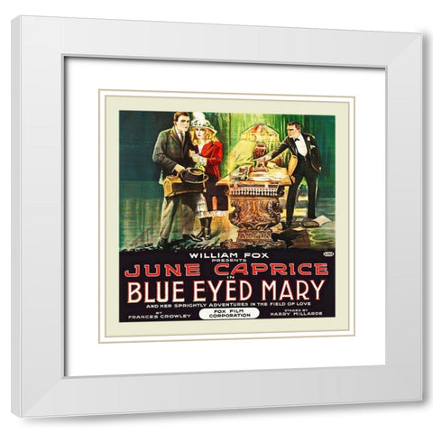 Blue Eyed Mary 3 White Modern Wood Framed Art Print with Double Matting by Hollywood Photo Archive