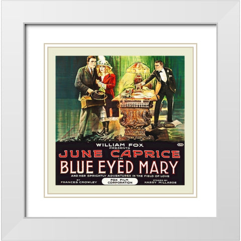 Blue Eyed Mary 3 White Modern Wood Framed Art Print with Double Matting by Hollywood Photo Archive