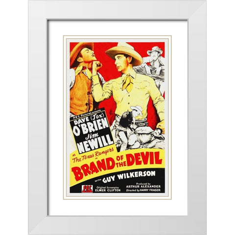 Brand of the Devil White Modern Wood Framed Art Print with Double Matting by Hollywood Photo Archive