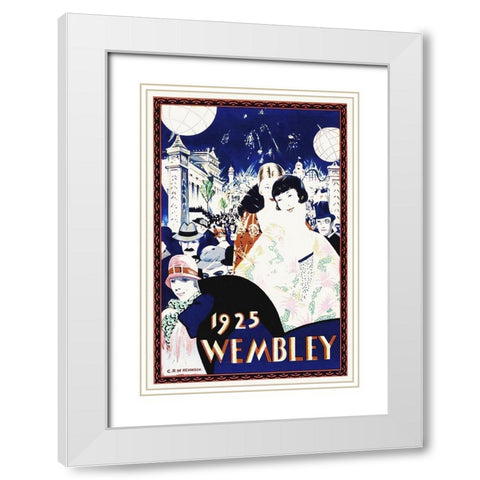 Brit Empire Exhibition, 1925 White Modern Wood Framed Art Print with Double Matting by Hollywood Photo Archive