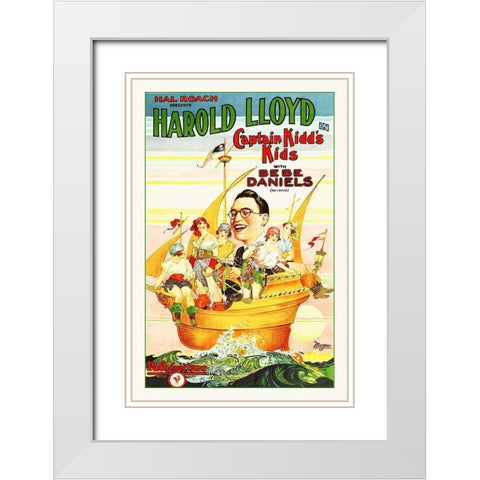 Captain Kids Kids White Modern Wood Framed Art Print with Double Matting by Hollywood Photo Archive
