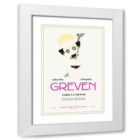 Charlie Chaplin, The Count, 1916 White Modern Wood Framed Art Print with Double Matting by Hollywood Photo Archive