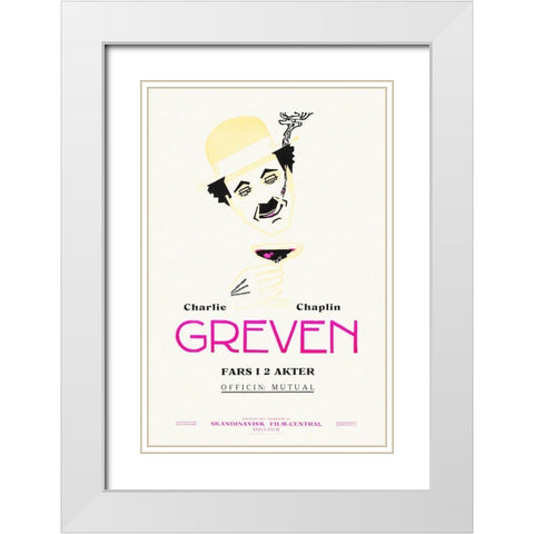 Charlie Chaplin, The Count, 1916 White Modern Wood Framed Art Print with Double Matting by Hollywood Photo Archive