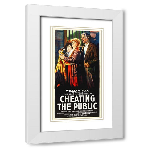 Cheating the Public White Modern Wood Framed Art Print with Double Matting by Hollywood Photo Archive