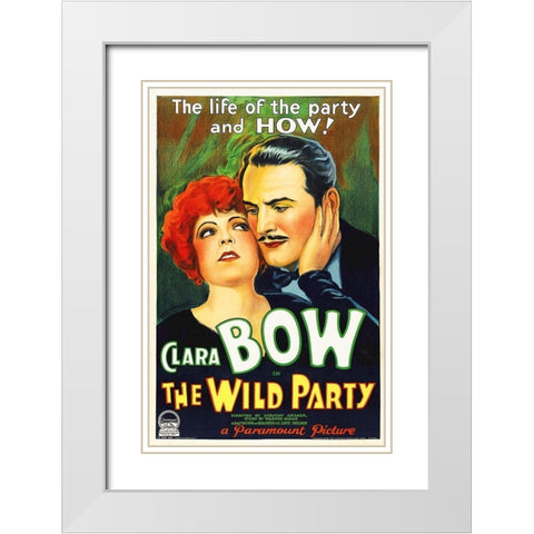 Clara Bow, The Wild Party White Modern Wood Framed Art Print with Double Matting by Hollywood Photo Archive