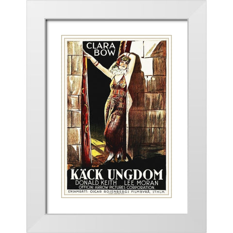 Clara Bow, 1925 White Modern Wood Framed Art Print with Double Matting by Hollywood Photo Archive