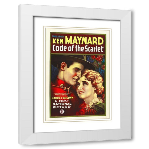 Code of the Scarlet, 1928 White Modern Wood Framed Art Print with Double Matting by Hollywood Photo Archive
