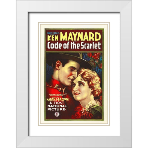Code of the Scarlet, 1928 White Modern Wood Framed Art Print with Double Matting by Hollywood Photo Archive
