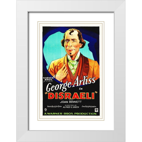 Disraeli, 1929 White Modern Wood Framed Art Print with Double Matting by Hollywood Photo Archive