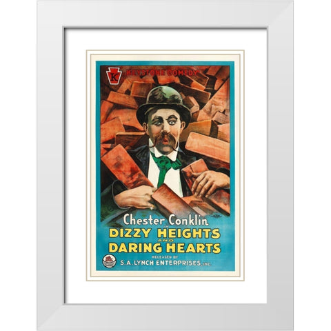 Dizzy Heights and Daring Hearts White Modern Wood Framed Art Print with Double Matting by Hollywood Photo Archive